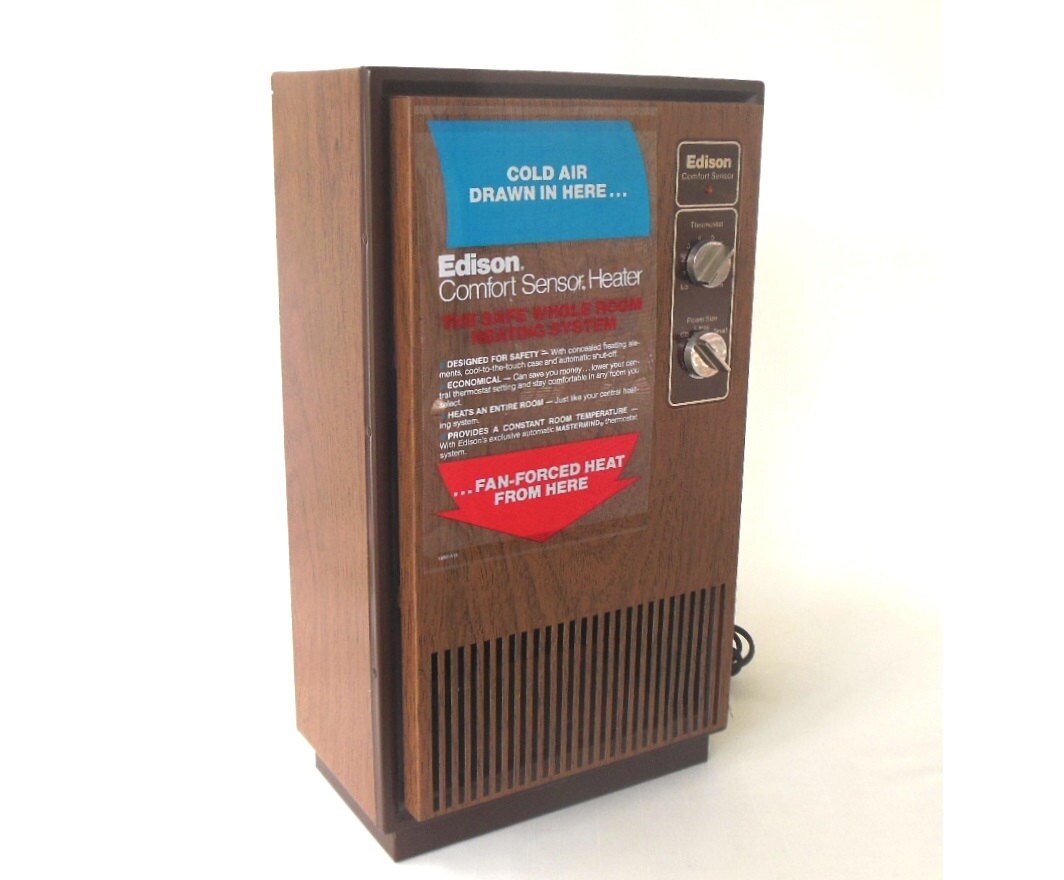 Space Heater Vintage 1970s Edison Comfort Sensor 324029H Wood - Etsy Canada