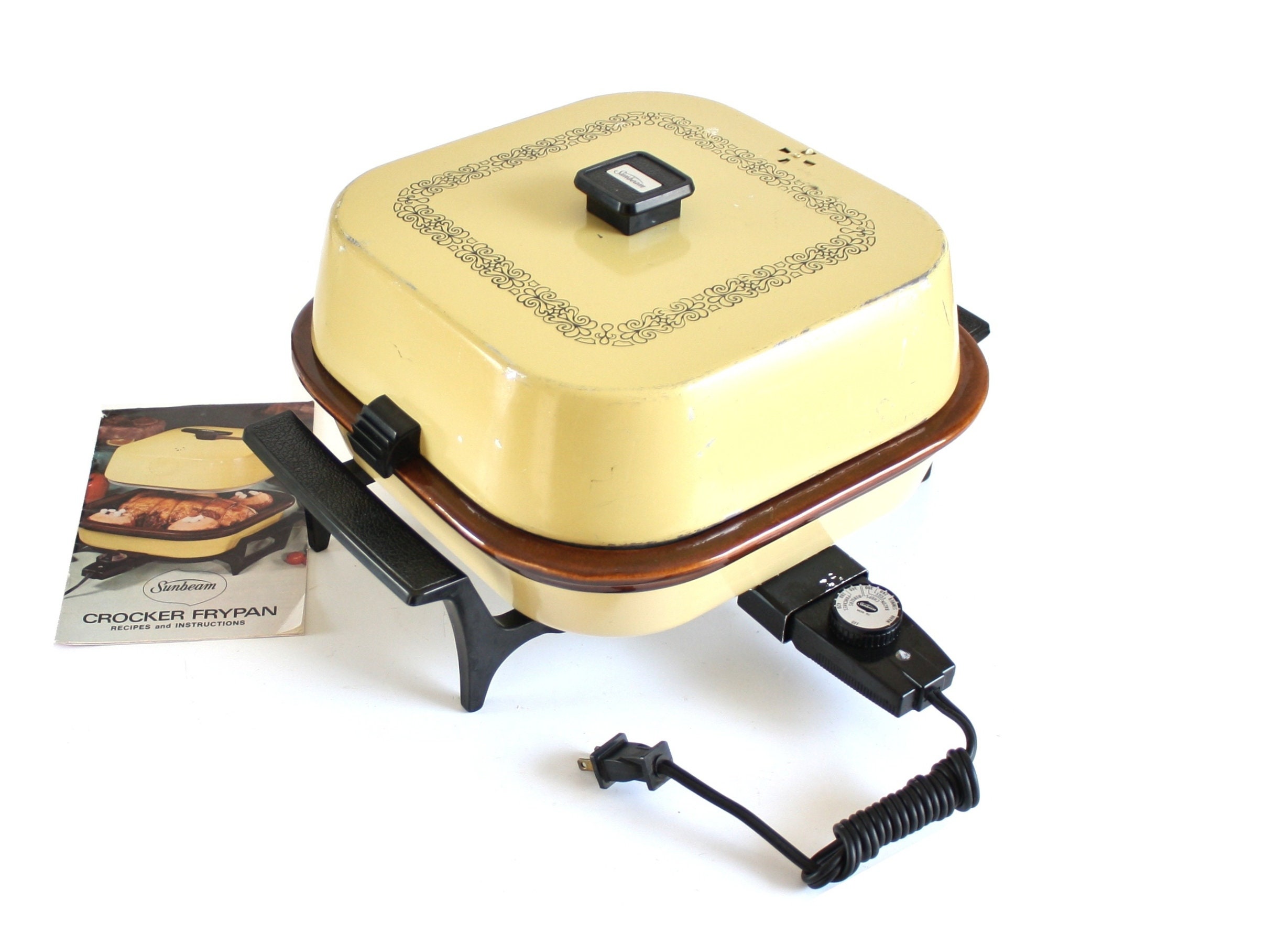 Sunbeam Crocker Frypan Electric Skillet Frypan with Brown Etsy