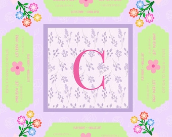 Personalized Mahjong Mat Lilac Flower Garden Custom Mahjong Table Mat  Mahjong Gift for Her  Mahjong Accessories  Game Night Decor