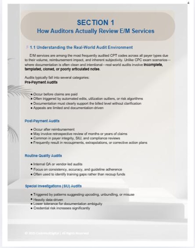 Coding Denials Review Advanced E/M Coding Guide | Audits, Denials & Appeals (digital PDF ...