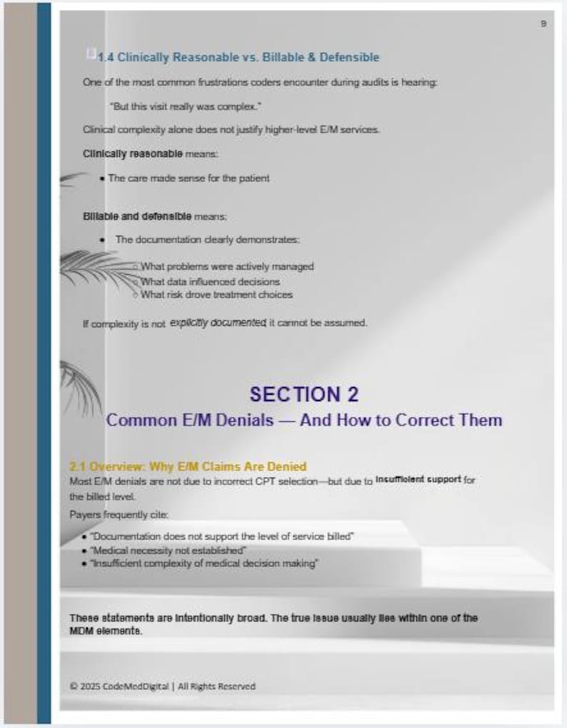 Advanced E/M Coding Guide | Audits, Denials & Appeals (digital PDF ...