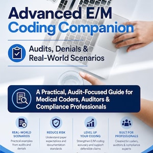 Advanced E/M Coding Guide | Audits, Denials & Appeals (Digital PDF Download)