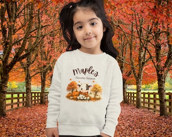 Maple's Favorite Season Tröja för småbarn | Höstpumpa Ko Design