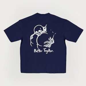 Camiseta con estampado de esqueleto, estilo urbano alternativo con humor negro, unisex. imagen 6