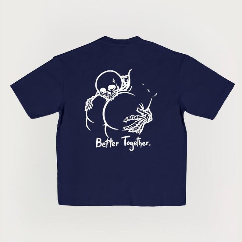 Camiseta con estampado de esqueleto, estilo urbano alternativo con humor negro, unisex. imagen 6