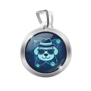 Placa de identificación metálica para mascotas Sniff Squad, con código QR personalizado, duradera y elegante, ideal para amantes de los perros - Elite Sniff Unit