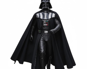 Darth Vader Läder Cosplay Kostym | Empire Strikes Back Filminspirerad Kostym | Star Wars Villain Convention Outfit