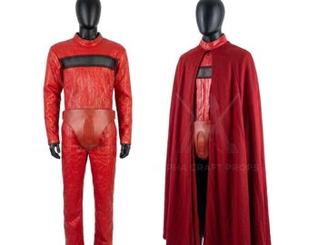 Darth Vader Inspired Red Royal Guard Costume | Sith Leather Cosplay Suit, Convention Outfit