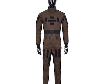 Mandalorian Brown Cosplay Flight Suit | Star Wars Inspired Bounty Hunter Costume | Custom Adult Halloween & Comic Con Outfit