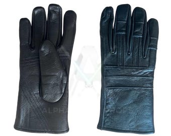 Kylo Ren Black Leather Gloves | Star Wars Inspired Cosplay Gloves | Sith Cosplay Accessory | Halloween Costume