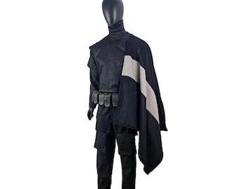 Traje de vuelo de cosplay de Boba Fett con capa y cinturón de cuero / Conjunto de disfraz del Libro de Boba Fett