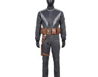 Bo-Katan Inspired Flight Suit for Men | Mandalorian Cosplay Costume with Leather Belt & Holster | Star Wars Inspired Outfit