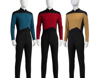 Star Trek TNG Uniform Costume | | The Next Generation Costume | Adult Cosplay Shirt & Pants | 3 Color Options
