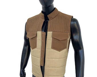 Chaleco de Cal Kestis para cosplay de superviviente Jedi / Traje Jedi de Star Wars con bolsillos