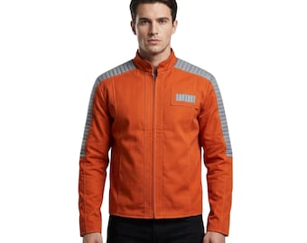 Cal Kestis Jedi Survivor Jacket | Star Wars Jedi Cosplay Costume Orange Outfit