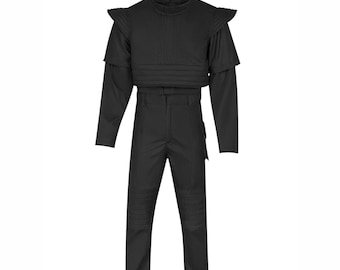 Traje de vuelo mandaloriano negro / Traje inspirado en el Libro de Boba Fett / Traje de cazarrecompensas Beskar de Star Wars