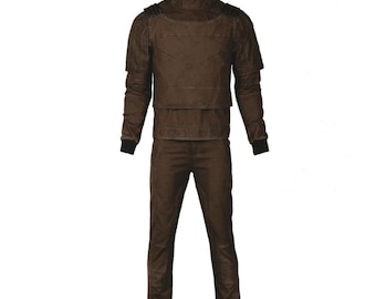 Din Djarin Inspired Mandalorian Brown Flight Suit | Star Wars Beskar Bounty Hunter Outfit