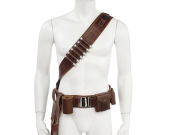 Cinturón de cuero para disfraz de Din Djarin / Cinturón de cosplay mandaloriano / Accesorio para atuendo de Star Wars Mando