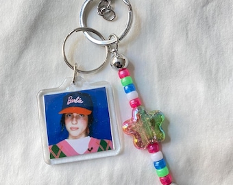 Billie Eilish Barbie Hat Keychain
