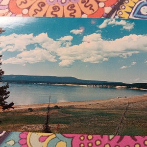 Lac de Yellowstone - Parc national de Yellowstone, Wyoming - Carte postale ancienne