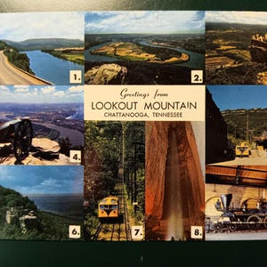 Saluti da Lookout Mountain - Cartolina d'epoca di Chattanooga, Tennessee