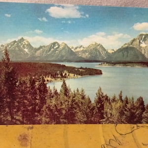 Meraviglioso Wyoming - Grand Tetons e Jackson Lake - Cartolina vintage