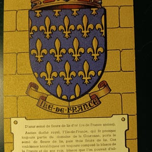D'azur semester de flours de lis d'or - Vintage Postcard
