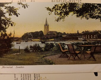 Mariestad - Szwecja - pocztówka vintage