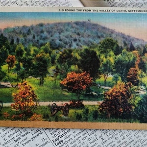 Big Round Top from the Valley of Death - Gettysburg, Pennsylvania - Vintage Postcard