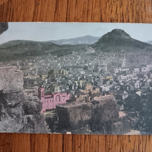 Athènes et le Lycabette - Carte postale vintage