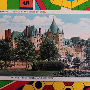 Place Viger & Station - Montreal, Canadá - Cartão postal vintage
