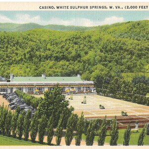 Casino - White Sulphur Springs, Virginie-Occidentale - carte postale vintage