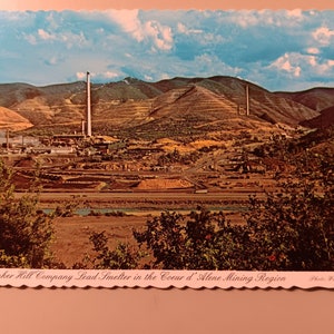 Die Bleihütte & elektrolytische Zinkanlage Coeur D'Alemne Mining Program - Idaho - Vintage Postkarte