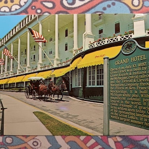 Grand Hotel - Mackinac Island, Michigan - Carte postale ancienne