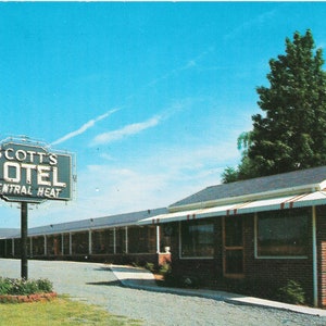 Scott's Motel - Cartersville, Géorgie - carte postale vintage