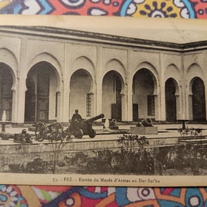 Fès - Entrée du Musée d'armes au Dar Bat'ha- Carte postale vintage