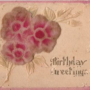 Birthday Greetings  - Vintage Postcard