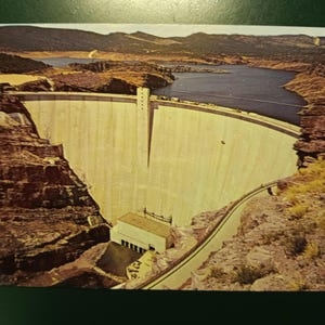 Cartão Postal Flaming Gorge Dam - Green River - Utah - Vintage