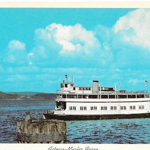 Cartão Postal Astoria-Megler Ferry - Oregon-Megler, Washington Ferry - Vintage