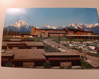 The Grand Teton National Park  - Jackson Lake Lodge   - Vintage Postcard