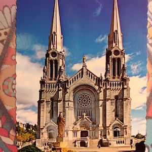 Cartão Postal La Basílica - Ste-Anne de Beaupre - Quebec, Canadá - Vintage
