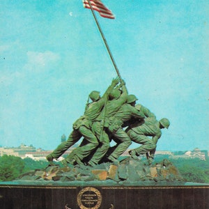 Memorial de Guerra del Cuerpo de Marines de los Estados Unidos - Arlington, Virginia - Postal Vintage