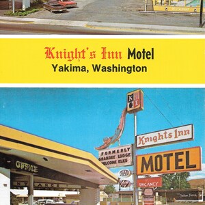 Cartão Postal Knight's Inn Motel - Yakima, Washington - Vintage