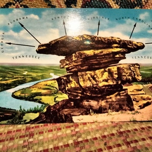 Umbrella Rock - Point Park Lookout Mountain - Great Smoky Mountains Nationalpark - Tennessee - Vintage Postkarte