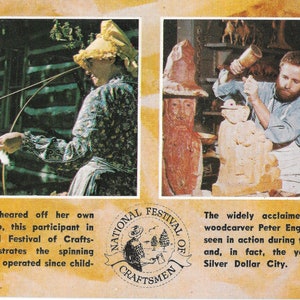 Narodowy Festiwal Rzemiosła - Silver Dollar City, Missouri - pocztówka vintage z 1971 r.