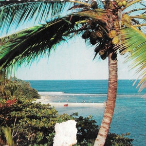 San San Bay - Portland, Dominio de Jamaica - Postal Vintage