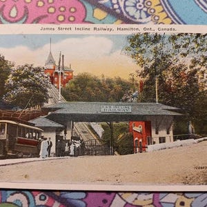 James Street Incline Railway - Hamilton, Ontario, Canada - Vintage Postcard