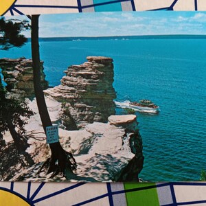 Parque Nacional Lakeshore no Lago Superior - Cartão Postal Vintage