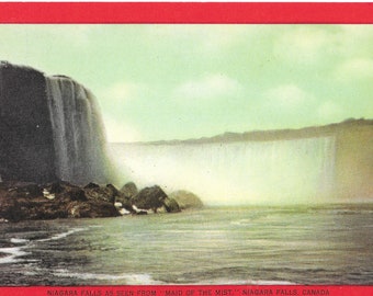 Niagara Falls aus ""Maid of the Mist"" - Niagara, Canada - 1934 Vintage Postkarte