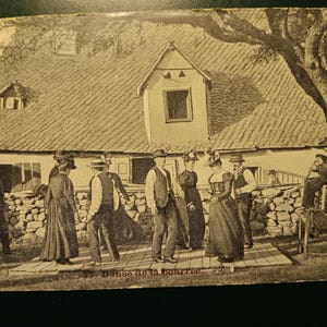 Danse de la Bourree - Cartão Postal Vintage